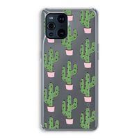 Cactus Lover: Oppo Find X3 Transparant Hoesje Cactus Lover: Oppo Find X3 Transparant Hoesje
