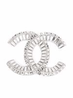 CHANEL Pre-Owned broche CC à ornements en cristal (années 2000) - Argent - thumbnail