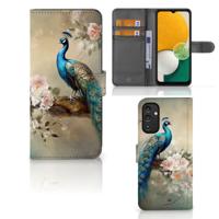 Telefoonhoesje | Met pasjeshouder | voor Samsung Galaxy A14 4G Vintage Pauwen Telefoonhoesje | Met pasjeshouder | voor Samsung Galaxy A14 4G Vintage Pauwen