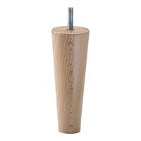 Meubelpoot conisch 5 bij 5 cm en hoogte 15 cm van massief hout (M10)