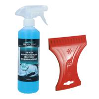 Ijskrabber met antivries spray voor auto - 500 ml - rood - ruitenontdooier - thumbnail