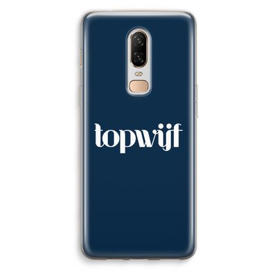 Topwijf Navy: OnePlus 6 Transparant Hoesje