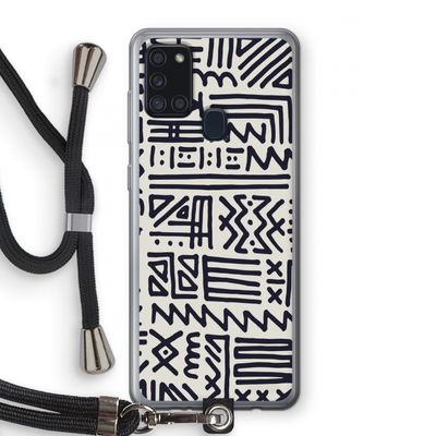 Marrakech print: Samsung Galaxy A21s Transparant Hoesje met koord