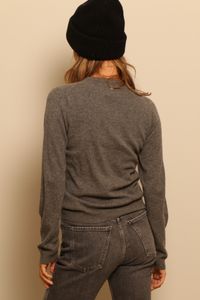 People's Republic of Cashmere People's Republic of Cashmere - Trui - Womens roundneck Heather Grey - Donkergrijs