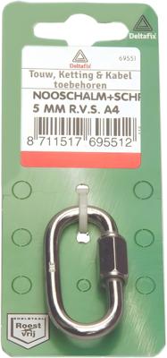 Noodschalm schr 7mm rvs - Deltafix
