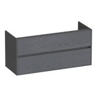Brauer Adore - Onderkast - 120 cm - met 2 Softclose Lades Greeploos en 1 Sifon Uitsparing - Timber Grey
