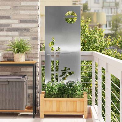 Tuin Privacy Screen Zilver 50 x 140 cm Gegalvaniseerd staal