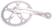 Hzb kettingwiel/crankset alu 46 tands 170 mm 1/8 - 3/32 zilver Hzb kettingwiel/crankset alu 46 tands 170 mm 1/8 - 3/32 zilver