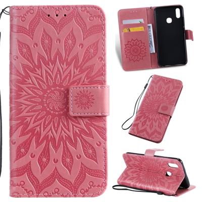 Gedrukt afdrukken zonnebloem patroon horizontale Flip PU lederen draagtas voor vivo Y93/Y91/Y95 met houder & kaartsleuven & portemonnee & Lanyard (ro