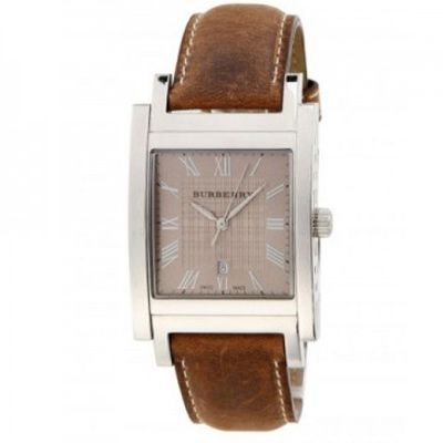 Horlogeband Burberry BU1553 Leder Bruin 20mm