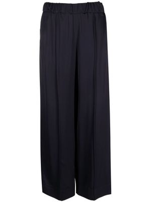 Jil Sander pantalon ample à taille élastiquée - Bleu