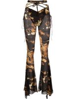 KNWLS pantalon imprimé à découpes - Noir