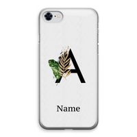 Charcoal Flora: iPhone 8 Transparant Hoesje