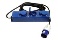 3-weg 230V CEE 20 m Stekkerdoos