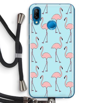 Anything Flamingoes: Huawei P20 Lite Transparant Hoesje met koord