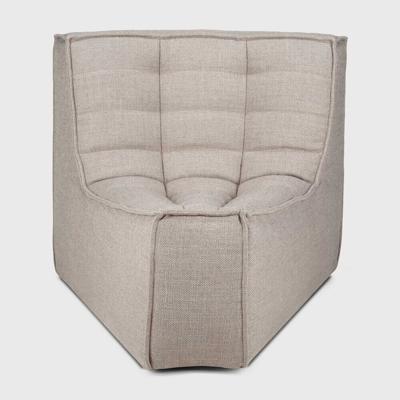 Ethnicraft Modulaire Bank 'N701' 45° Rond Hoekelement, kleur Beige