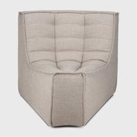 Ethnicraft Modulaire Bank 'N701' 45° Rond Hoekelement, kleur Beige