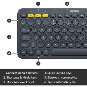 K380 Multi-Device Bluetooth Keyboard Toetsenbord