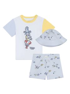 Kenzo Kids ensemble short à imprimé graphique - Blanc