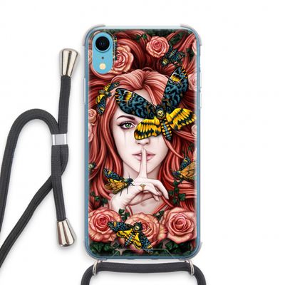 Lady Moth: iPhone XR Transparant Hoesje met koord