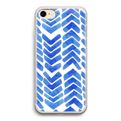 Blauwe pijlen: iPhone 7 Transparant Hoesje