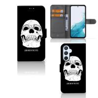 Telefoonhoesje met Naam Samsung Galaxy A54 5G Skull Eyes | Portemonnee hoesje
