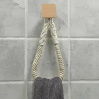 HangEasy Nagelvrije Touw Handdoekhouder & Toiletrolhouder
