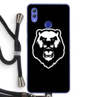 Angry Bear (black): Honor Note 10 Transparant Hoesje met koord