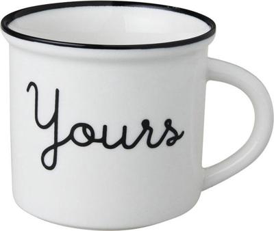 Dutch Rose zwart/wit beker yours wit