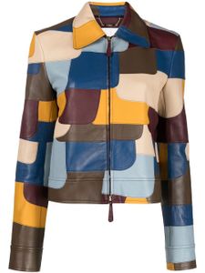 Chloé veste colour block en cuir - Jaune