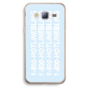 Hotline bling blue: Samsung Galaxy J3 (2016) Transparant Hoesje