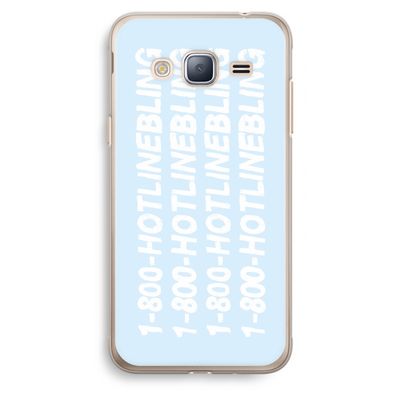 Hotline bling blue: Samsung Galaxy J3 (2016) Transparant Hoesje