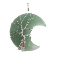 Edelsteen Hanger Levensboom Maan Groene Aventurijn (4 cm)