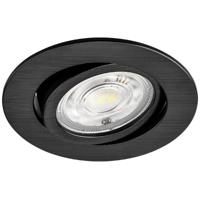 LED Inbouwspot - Brinton - 7W 630lm 38D - Dimbaar - Aanpasbare Lichtkleur 3000K-4000K-6500K - Rond - Zwart