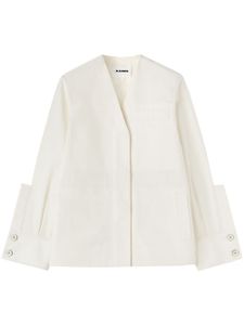 Jil Sander veste à col v - Blanc