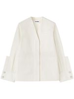 Jil Sander veste à col v - Blanc