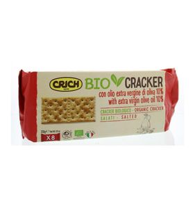 Crackers olijfolie met zout rood bio