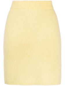 Cashmere In Love minijupe Ula en maille fine - Jaune