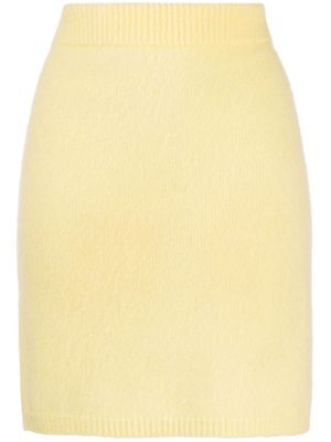 Cashmere In Love minijupe Ula en maille fine - Jaune