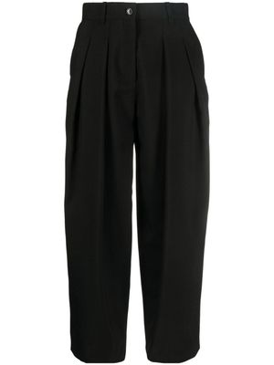 Kenzo pantalon court à détails de plis - Noir