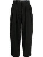 Kenzo pantalon court à détails de plis - Noir