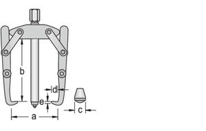 Gedore 8005620 Poelietrekker Aantal haken: 2