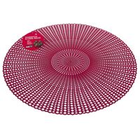 Ronde kunststof dinner placemats rood-kleur met diameter 40 cm - Placemats - thumbnail