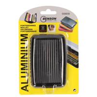 Benson Creditcardhouder - zwart - aluminium - 7 vakjes - veilig opbergen - kliksluiting