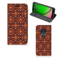 Motorola Moto G7 Play Hoesje met Magneet Batik Brown - thumbnail