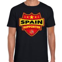 Spanje / Spain schild supporter t-shirt zwart voor heren - thumbnail