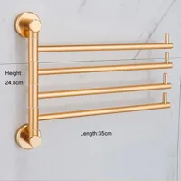Vouwbaar Handdoekrek | 35-40 cm | Aluminiumlegering | Goud of Messing