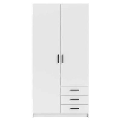 Kledingkast Sprint 2-deurs - wit - 200x98,5x50 cm - Leen Bakker