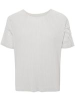 Homme Plissé Issey Miyake t-shirt à col rond - Gris