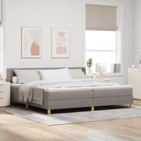 Boxspringbed met matras Taupe 200 x 200 cm Polyester